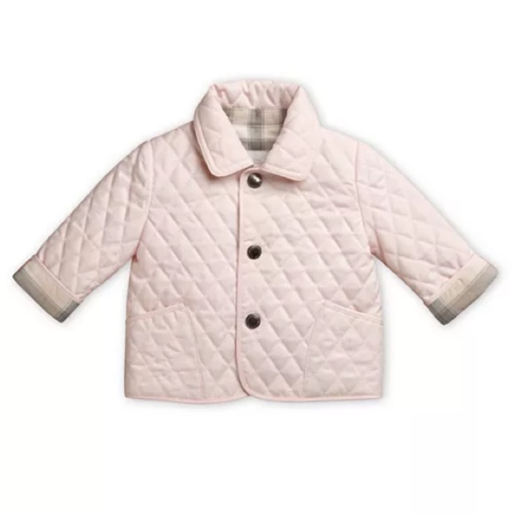 Burberry Colin Quilted Jacket in Ice Pink - Picture 1 of 7